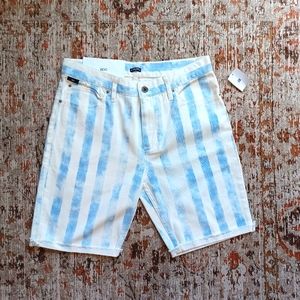 BDG Vertical Striped Slim Cut Off Short